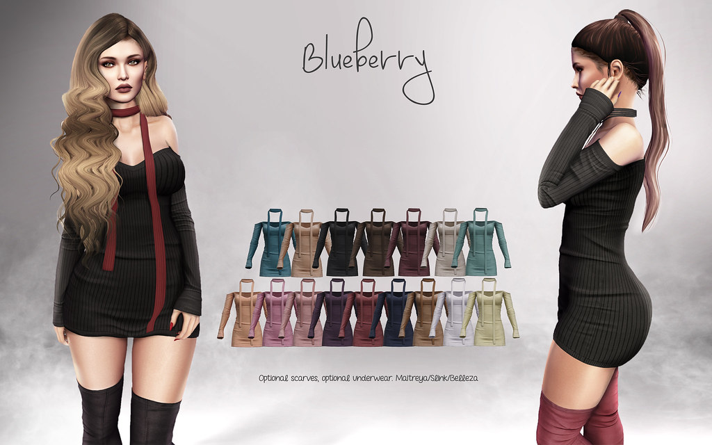 Blueberry Cory Dresses & Scarves @ C88 - SecondLifeHub.com