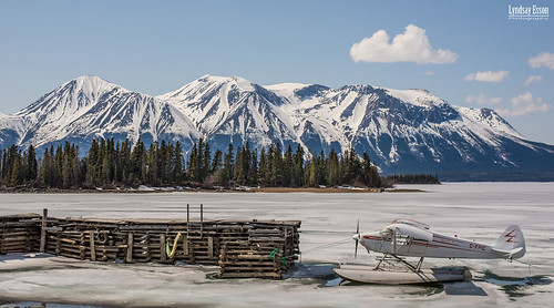 mountain lake ice dock britishcolumbia seaplane floatplane atlin atlinlake atlinmountain lyndsayessonphotography