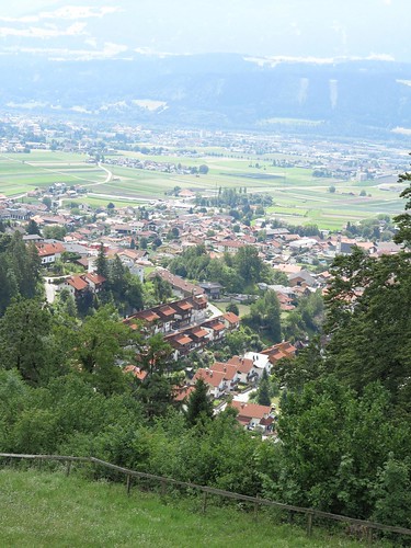 houses landscape austria village valley fields thaur