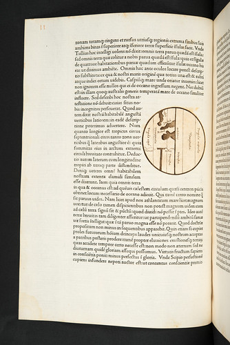 Pen and ink drawing in Macrobius, Aurelius Theodosius: In Somnium Scipionis expositio. Saturnalia