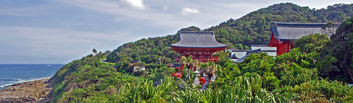 panorama japan landscape shrine miyazaki udo nichinan