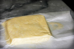 Squared butter for the puff pastry