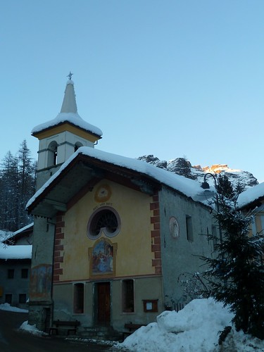snow church sunrise dawn alba chiesa neve daybreak champoluc saintjacques