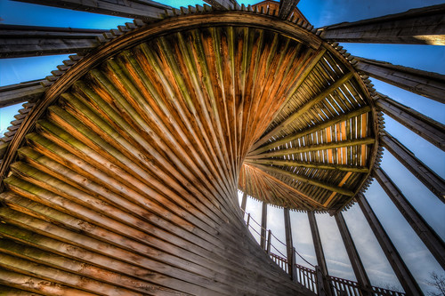 wood tower up architecture spiral switzerland steps lausanne sauvabelin