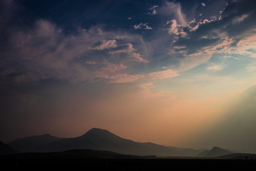 dprk northkorea korea mountains clouds sunset hill sky landscape