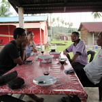 Discussion with Head of The Village at Kampung Duku