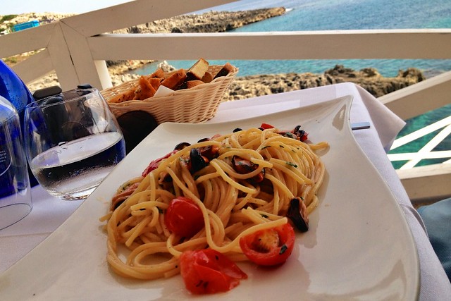 Spaghetti with mussels