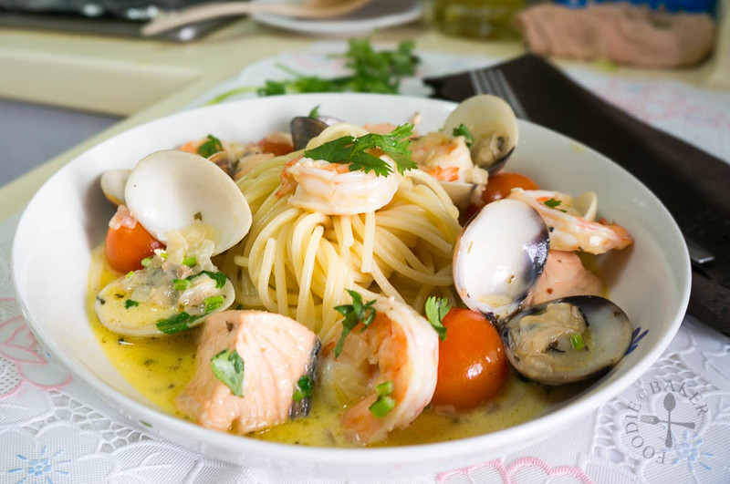 Gordon Ramsay's Spaghetti with Seafood Veloute