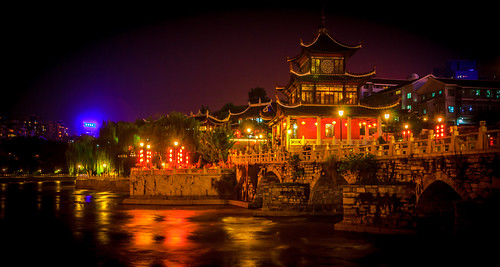 china building night river asia view guizhou wu chongqing pavillion guiyang nanming highcity jiaxiu