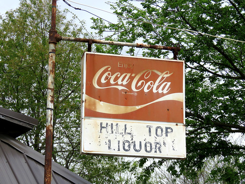 coke cocacola rust metalsigns vintagesigns smalltown liquor arkansas harrisburg