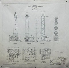 Plans of the lighthouse of Lüderitz, Namibia. Windhoek railway museum