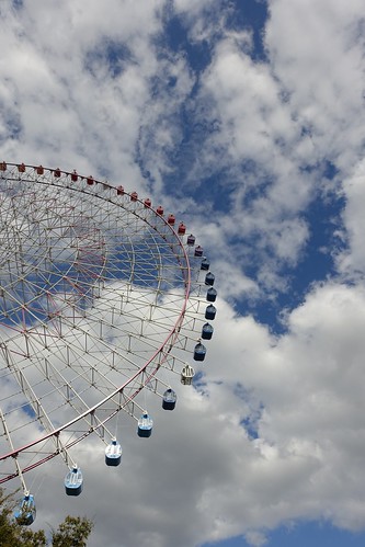 A Ferris wheel and blue sky No.1.