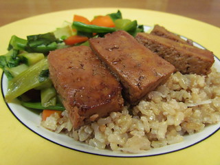 Coconut Rice; Tofu (Koyadofu) Teriyaki
