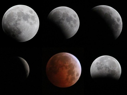 6 Phases of Today's Lunar Eclipse