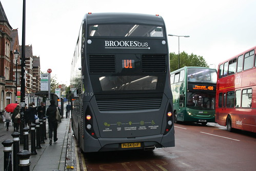 Rear of Oxford Bus Company 610 on Route U1, Oxford Station