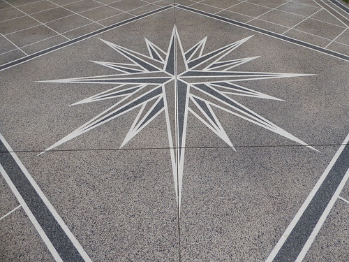 florida thevillages driveway star design geometric