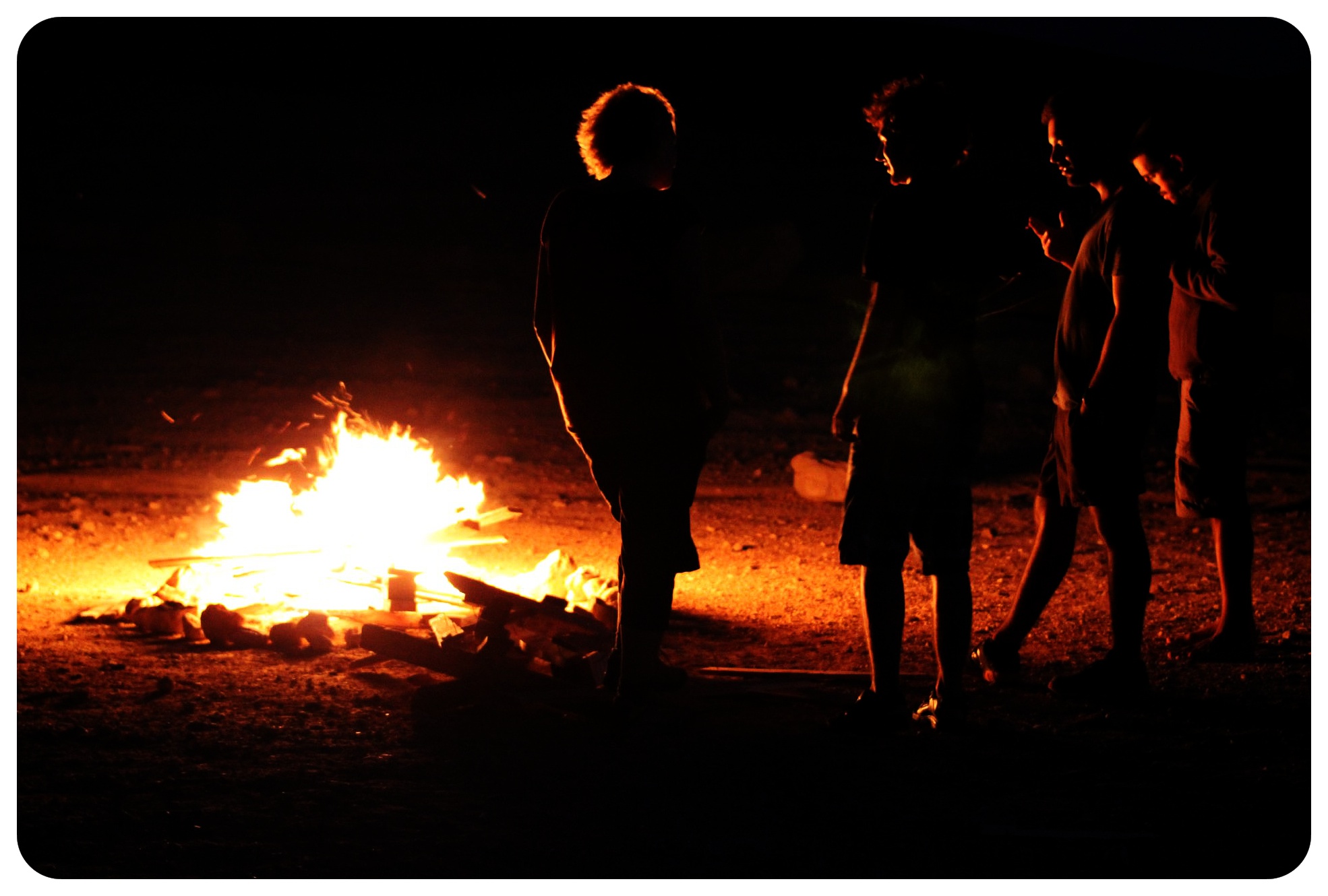 negev desert campfire israel