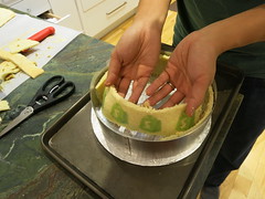 Lining the cake ring