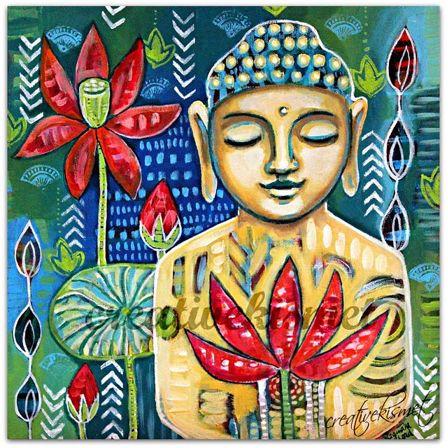 Golden Buddha Painting by Regina Lord