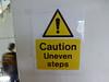 caution: uneven steps