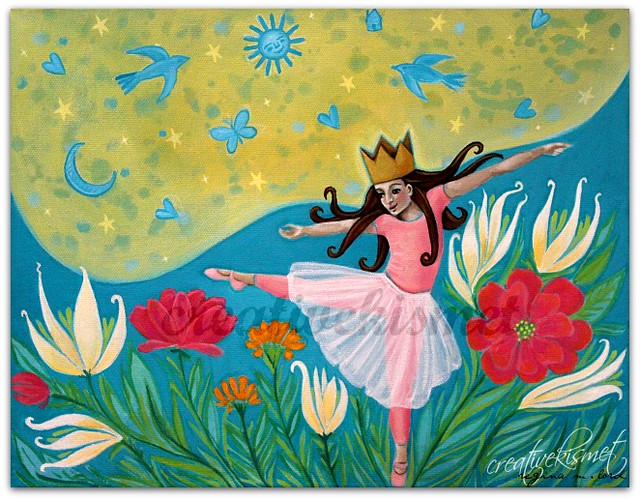 the little ballerina dancer Art by Regina Lord