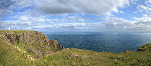 uk sky panorama seascape water clouds landscape coast scotland shore headland galloway promontory irishsea mullofgalloway