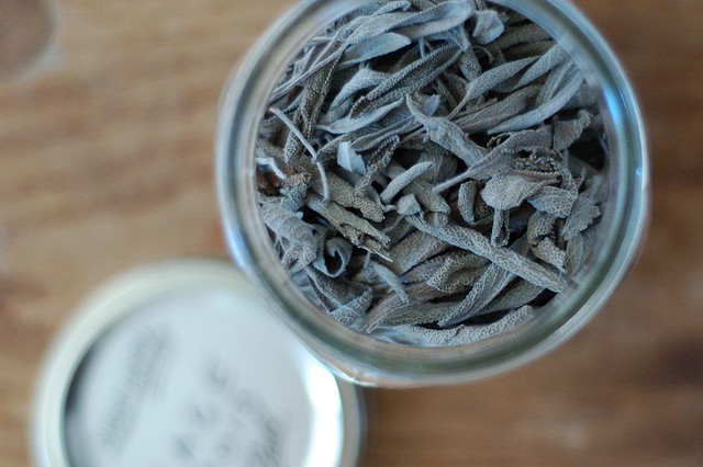 Dried sage from our garden by Eve Fox, The Garden of Eating, copyright 2014
