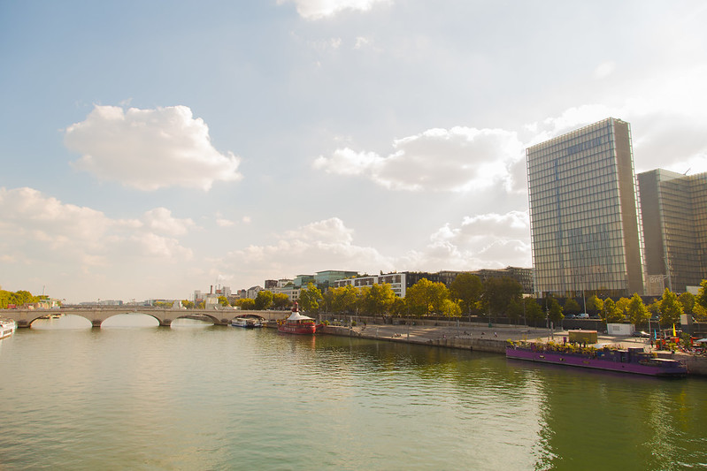 The Seine, a bridge and the National Library