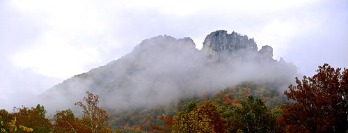 new travel autumn sky mist color fall rock landscape countryside fallcolor bright outdoor westvirginia senecarock