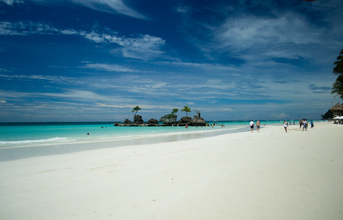 blue sea summer beach nature water clouds landscape island sand paradise philippines boracay