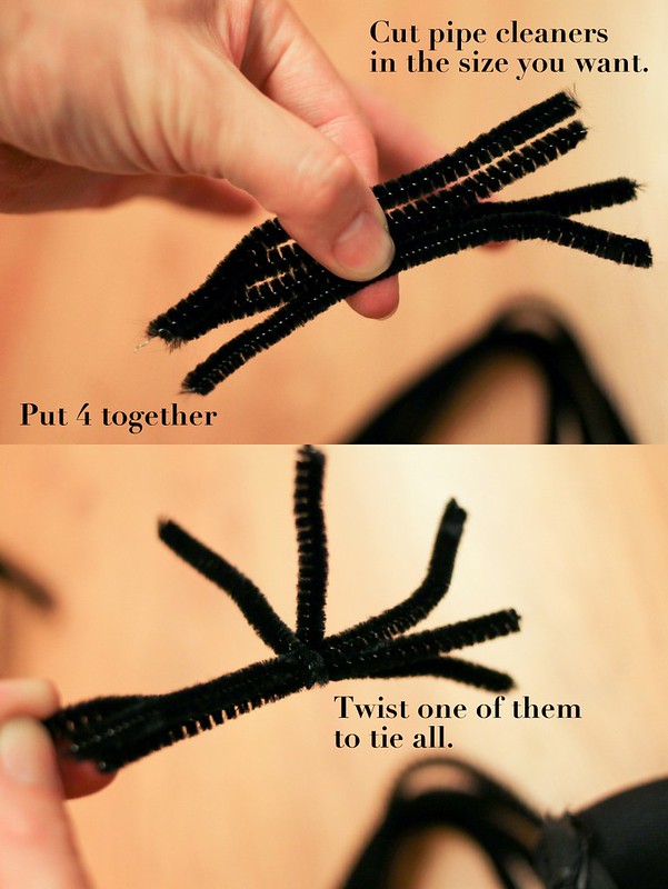 Easy spider web & spider DIY1-001