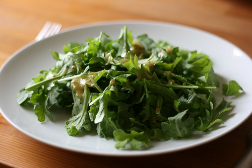 Arugula salad with dressing