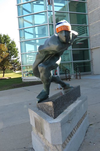 Art in front of the rink in Milwaukee with Wilhelmuts