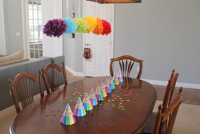 rainbow birthday party third birthday party