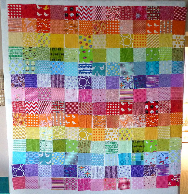 Rainbow charms quilt