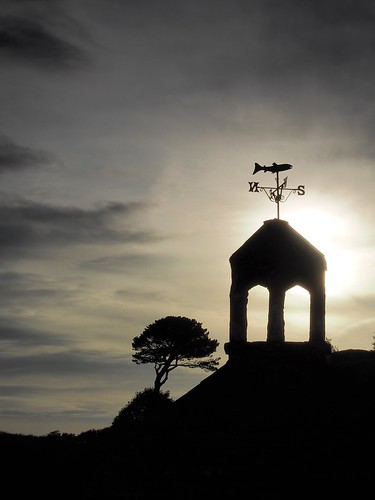 silhouette sunrise chapel pembrokeshire cwmyreglwys