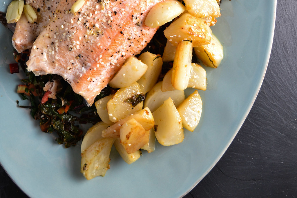 Trout with Braised Turnips and Swiss Chard | Things I Made Today