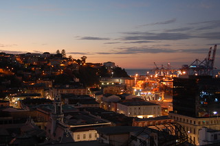 Sunset in Valparaíso, Chile