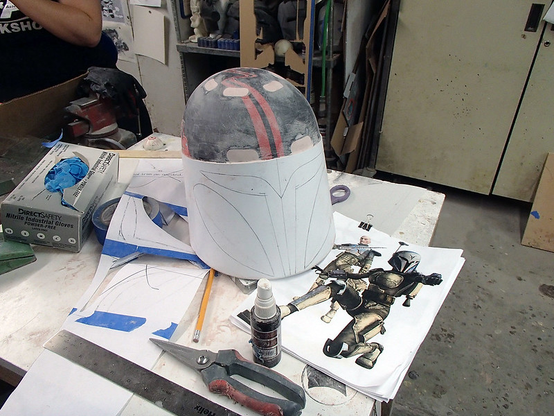 Night Owl Helmet Face Progress Begins