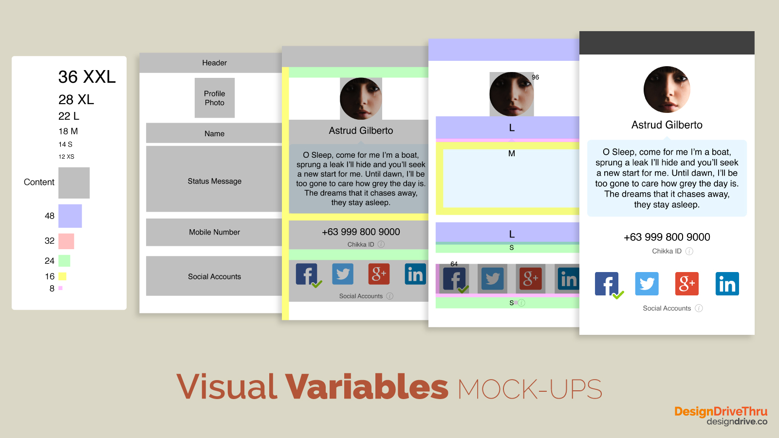 Visual Variables - Mock-ups