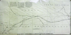 Plan of the railway between Namibia and Botswana.Windhoek railway museum