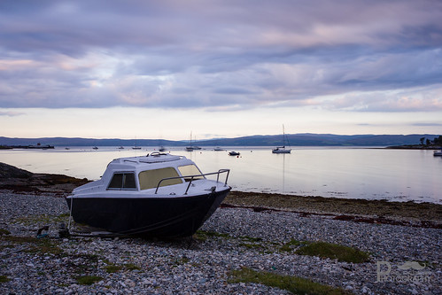 sea beach strand sunrise boot scotland boat meer sonnenaufgang isleofarran schottland lochranza northayrshire lochranzabay grosbritannienundnordirland