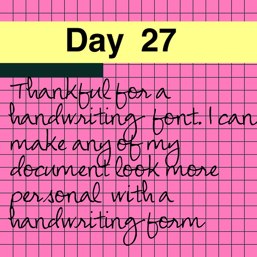 Day 27: Handwriting Font