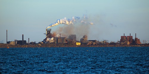industry steel lakemichigan greatlakes smokestack blastfurnace steelmill nikkor400mmf56edif sonyalpha7rilce7ra7r