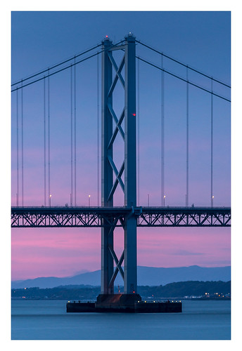 bridge sunset sky tower water river crossing suspension forth forthbridge riverforth gloaming southqueensferry