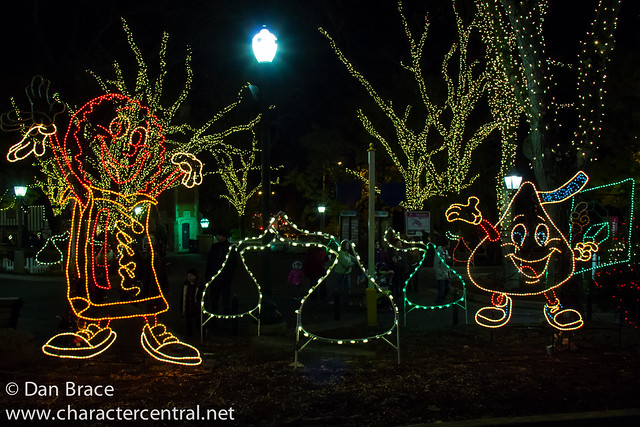 Christmas Lights at the Park Entrance