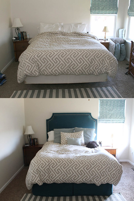 Headboard before and after