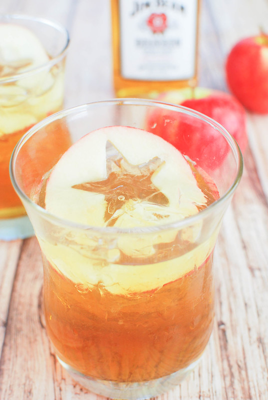 Bourbon Apple Sidecar - your new favorite fall cocktail! Bourbon, apple juice, orange liqueur, and a splash of fresh lemon juice. 