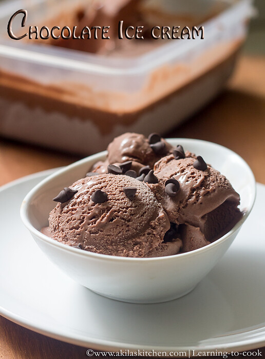 eggless chocolate ice cream