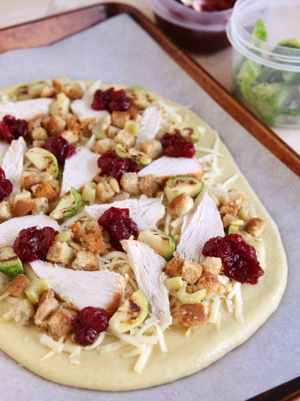 Thanksgiving Leftovers Pizza | completelydelicious.com